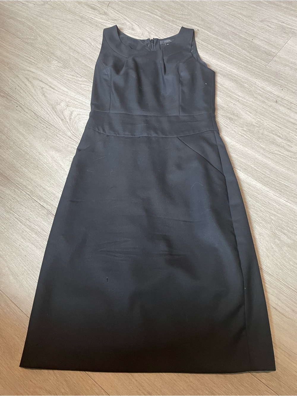 J. Crew Black Sleeveless Midi Sheath Dress